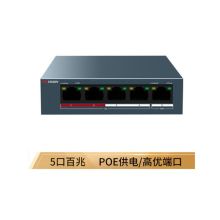 海康威视 DS-3E0105P-E/M 5口 百兆 POE监控交换机 黑色 （单位：台 ）