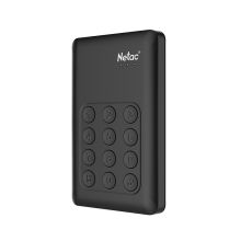朗科 NETAC K390 安全系列 按键加密式移动硬盘 USB3.0 1TB 黑色