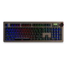 黑爵 AJAZZ AK60侧刻光环全彩RGB合金机械键盘 黑色 青轴