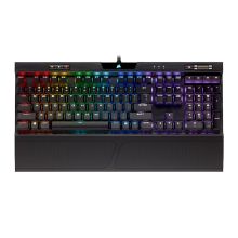 美商海盗船 USCORSAIR K70 RGB MK.2 RAPIDFIRE 机械键盘 樱桃银轴 黑色