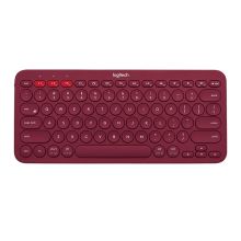 罗技 Logitech K380 多设备蓝牙键盘 红色
