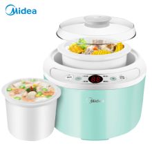 美的 MD-WBZS101XL-G 隔水炖小炖盅白瓷迷你煮粥煲汤锅 白色（单位：台）