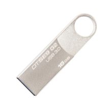 金士顿（Kingston） DTSE9G2 16GB U盘 USB3.0 金属银色亮薄 读速100MB/s