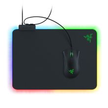 雷蛇 RAZER 烈焰神虫V2超薄鼠标垫 RGB幻彩 细致纹理 内置线缆固定 防滑橡胶底面