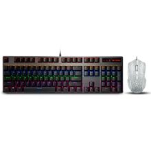 雷柏 RAPOO V500PRO 黑色青轴+V20S银焰版 机械游戏无线键鼠套装
