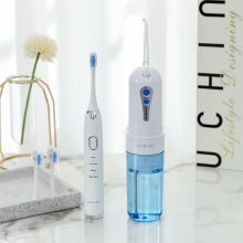 UCHINO内野飞行鸟胶囊冲牙机洗牙器智能声波高频震动电动牙刷礼盒冲牙机+电动牙刷LE01282-N 蓝色（单位：套）