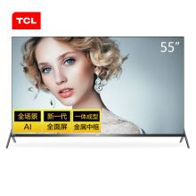 TCL 55T680 55英寸液晶电视机 4K超高清防抖全面屏 黑色 (单位：台）