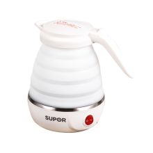 苏泊尔 SW-06J001 0.6L 食品级硅胶 折叠双电压烧水壶 白色（单位：个)