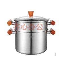 德铂 DEP-318 24cm不锈钢厚底双层多用蒸锅 银色 (单位：个）