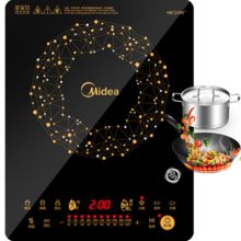 美的 C21-WT2118 酷薄智能大功率触摸电磁炉 家用火锅爆炒电磁灶炉 黑色（单位：台）