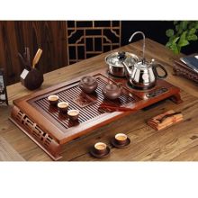金灶 v210a全智能电茶壶 智能木雕茶盘 整套茶具茶盘茶海 四合一泡茶机 金灶 v210a全智能电茶壶茶具 银色 （单位：套）