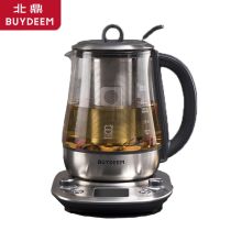 北鼎/Buydeem K187全配 养生壶 智能预约可调时加厚玻璃烧水壶1.5L多功能早餐（含蒸笼） 曜石黑色