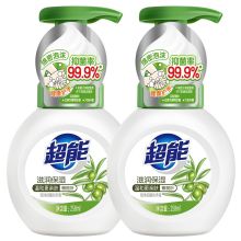 超能 泡沫抑菌洗手液 258ml*2 滋润保湿（单位：瓶）