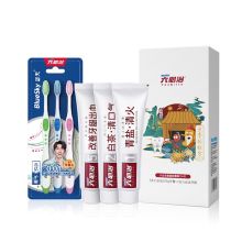 立白六必治防上火礼盒防上火牙膏牙刷清口气牙膏养牙龈组合 牙膏三支牙刷三支套装