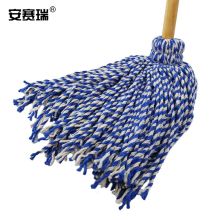 安赛瑞 12874 商用木杆棉线拖把（5把装）（单位：包）蓝白