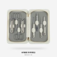 七素 Q1A377299 锌合金双剪 指甲刀8件套 珍珠镍（单位：套）