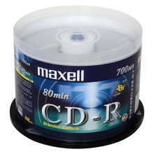 麦克赛尔 maxell 光盘 CD-R 48X 700MB (50片装 银盘）单位：盒