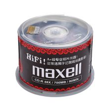 麦克赛尔 CD-R 700MB/48X 红纹黑尊 光盘 (单位:筒) 黑色