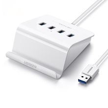 绿联 UGREEN USB3.0分线器 4口HUB集线器扩展坞 一拖四多接口转换器延长线转接头1.5米