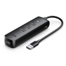 绿联 UGREEN USB3.0分线器 高速4口拓展坞 一拖多接口转换器转接头延长线 0.25米