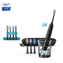 飞利浦 PHILIPS 电动牙刷HX9924/12 钻石亮白智能型 充电式成人声波震动牙刷蓝牙版 钛金黑