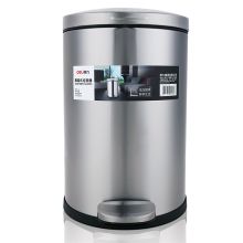 得力 9551 5L 垃圾桶 不锈钢色 单个装 (单位：个）