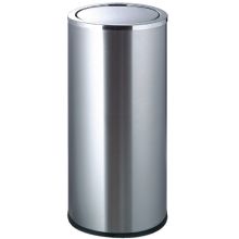 京工業 22L 3kg 大堂港式垃圾桶烟灰桶 商用圆形翻盖座地垃圾桶 砂纹钢（单位：个）