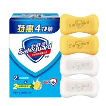 舒肤佳 沐浴香皂家庭装肥皂肌肤清洁身体洗手 香皂100g*4块装（2纯白+2柠檬）（单位：盒）