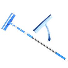雅高 可弯曲伸缩杆+双面刮水器 擦窗擦玻璃器 蓝色(单位：个）