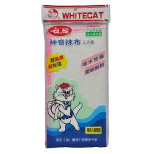 白猫 八层网面  3片/包 神奇抹布 (计价单位：包) 白色