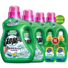 超能 超能洗衣液组合 洗衣液家庭促销组合量贩装整箱6瓶13斤家用装 （单位：瓶）6瓶 绿