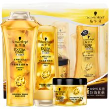 施华蔻 8金纯盈润洗发超值套装 洗发水400ml+润发乳200ml+发膜50ml 单位：盒