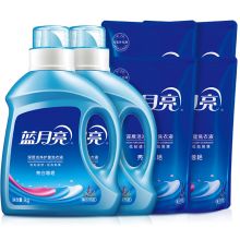 蓝月亮 洗衣液亮白薰衣草1kg*2+亮白薰衣草袋装500g*4（单位：组）