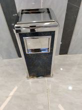 南方 GPX-269B 290*290*680mm 定制酒店大厅走廊不锈钢方形地烟垃圾桶 黑色（单位：个）