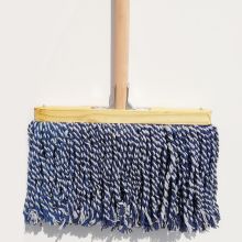 古达 普通拖把 40CM 宽+老式木头平板棉线拖水拖墩木杆 木架白色 (单位:把)