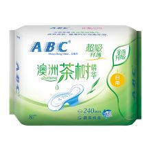 ABC N81澳洲茶树精华日用240mm 卫生巾 瞬吸绵柔YC 8片
