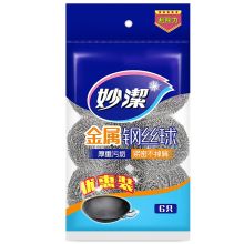 妙洁 MHB6 金属钢丝球 6颗/包 本色 （单位：包）