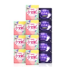高洁丝 Kotex 亲亲棉放肆睡日夜组合 240mm日用*70片+280mm夜用*16片+420mm超长夜用*12片 单位：包