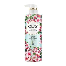 玉兰油OLAY 550g 花漾香氛小花瓶沐浴露和风樱花 日式樱花+香草香氛 清盈 焕发 b3烟酰胺  单位：瓶