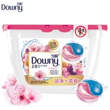 当妮 19颗 杨幂同款2合1洁净柔软香水洗衣凝珠(淡粉樱花)19颗/盒 非洗衣液 不加柔顺剂也能持久留香（多色） 单位：盒