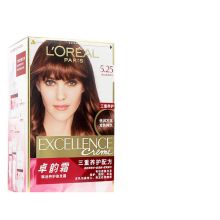 欧莱雅 卓韵霜赋活养护染发霜紫红褐浅棕色 5.25号 172ml 单位：盒