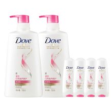 多芬 日常滋养修护洗护套装 洗发乳700ml*2+润发精华素100ml*4 单位：套