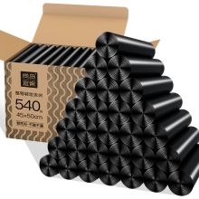 e洁 DT104550-18-6 加厚平口家用办公分类垃圾袋 黑色（单位：个）