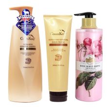 绿色溪谷 凝脂弹滑柔亮洗发露3件套柔亮洗发乳 750ml+修复发膜280ml+保湿沐浴露700ml 单位：套