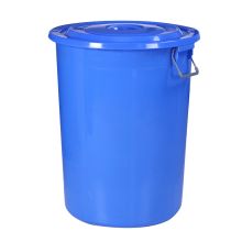 国产 100L 带盖塑料垃圾桶 蓝色（单位：个）