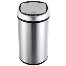 得力 9559 感应垃圾桶 12L 银色 (单位:个)