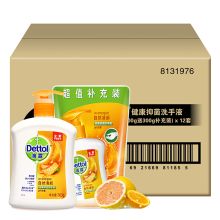 滴露 柑橘沁爽抑菌洗手液 500g送300g*12套 （单位：箱）