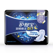 护舒宝 甜睡瞬洁干爽极薄卫生巾317mm 4片 单位：包