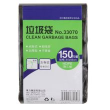 得力（deli） 33070 办公生活垃圾袋45*55cm 5卷(150只)（单位：组） 黑色
