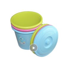 茶花 34CM雅致提桶（含盖）0234-A （单位：个）
